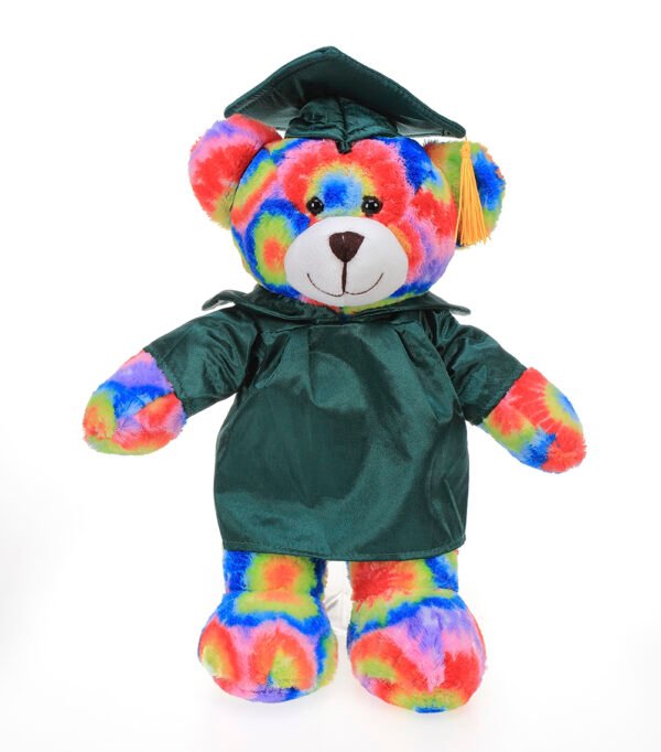 Custom Tie-Dye Bear Graduation Plush - 12” - Image 4