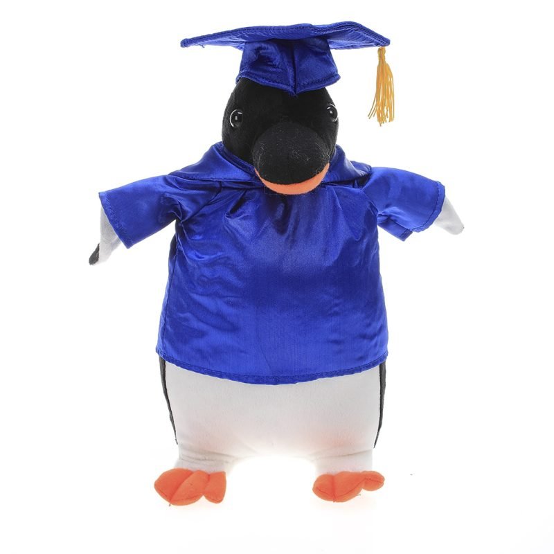 Penguin Plush Stuffed Animal Toys with Cap and Personalized Gown 12''