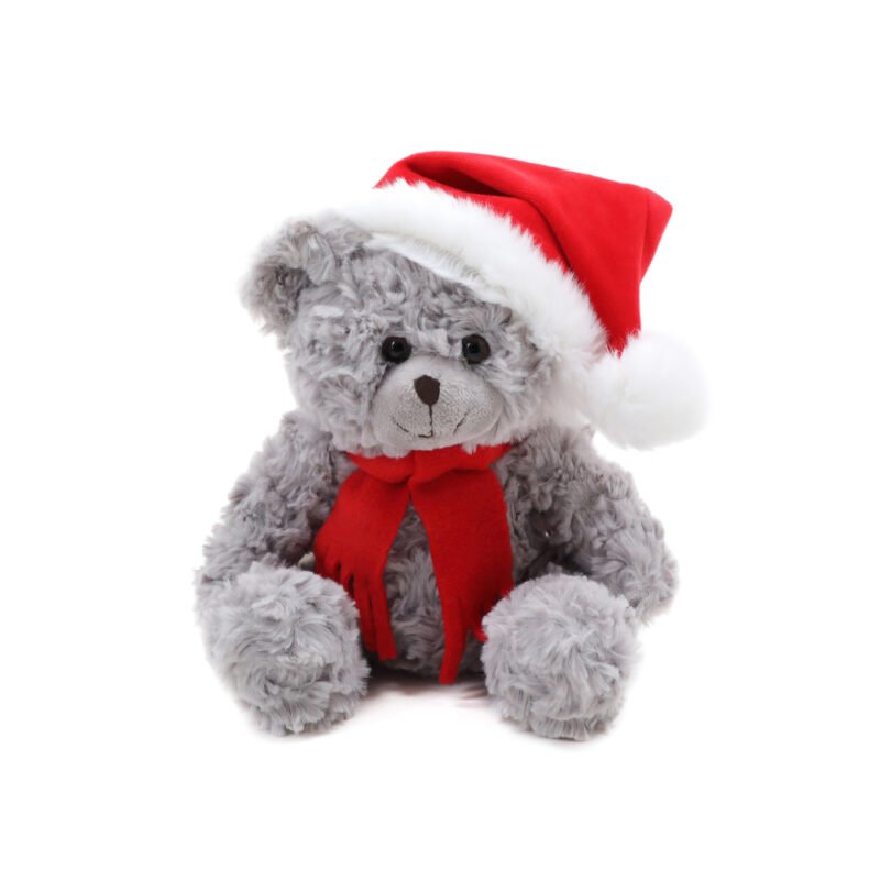 Xmas Duffy Bear Gray 10"