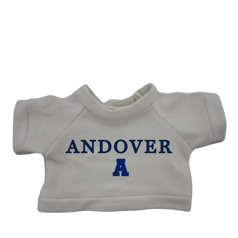 Custom White T-Shirts with Navy Print for 9-Inch Plush Toys